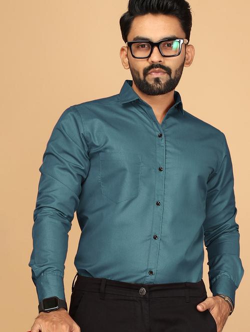 men solid long sleeve regular fit casual shirt - 21749533 - Very Small Image - 1