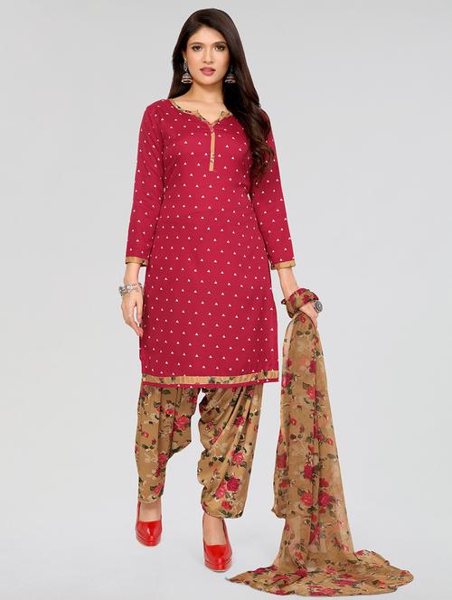 women printed unstitched suit set - 21749565 - Very Small Image - 1
