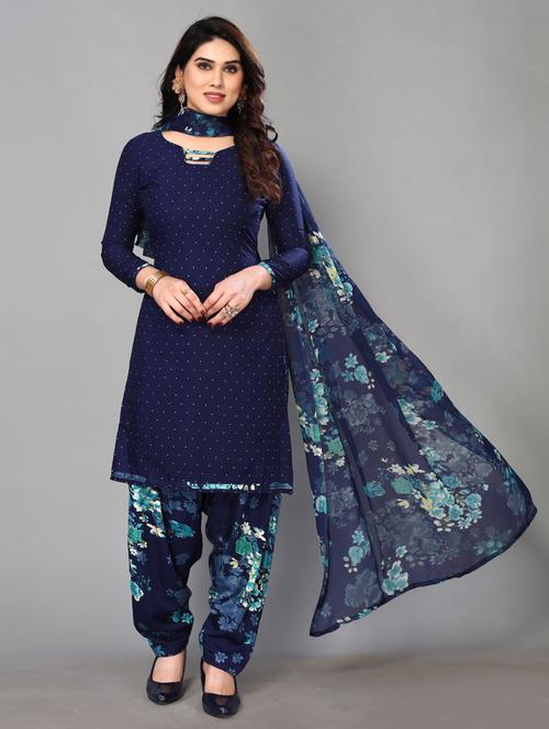women printed unstitched salwar suit set - 21749574 - Very Small Image - 1