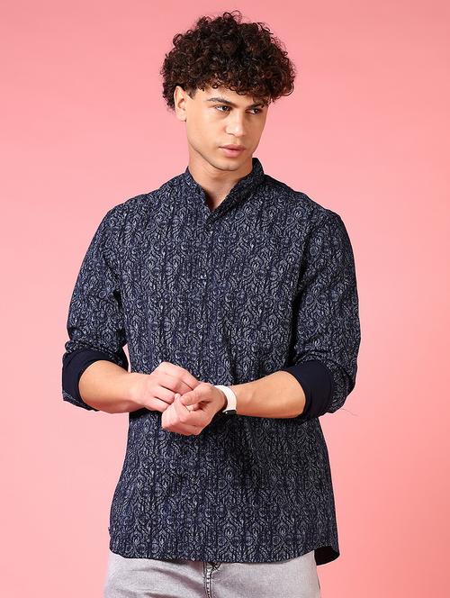 men printed long sleeve regular fit casual shirt - 21749777 - Very Small Image - 1