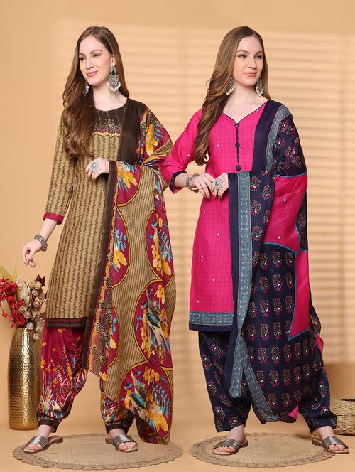 women combos printed kurta salwar set - 21750246 - Very Small Image - 1