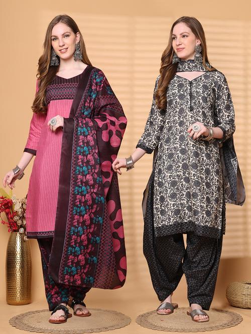 women combos printed kurta salwar set - 21750253 - Very Small Image - 1