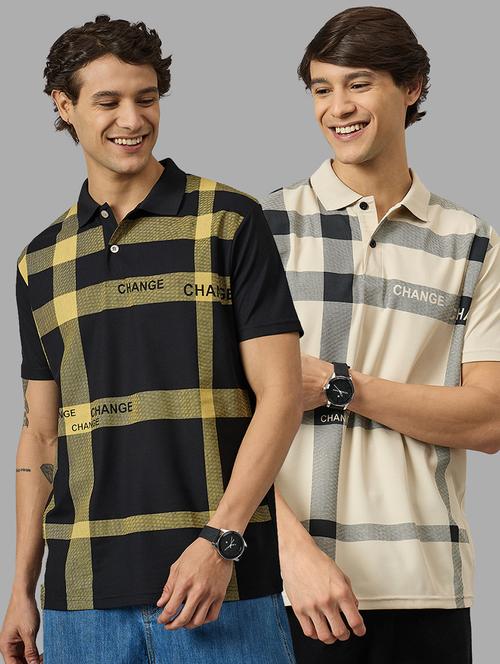 men pack of 2 short sleeve regular fit polo t-shirt - 21764205 - Very Small Image - 1