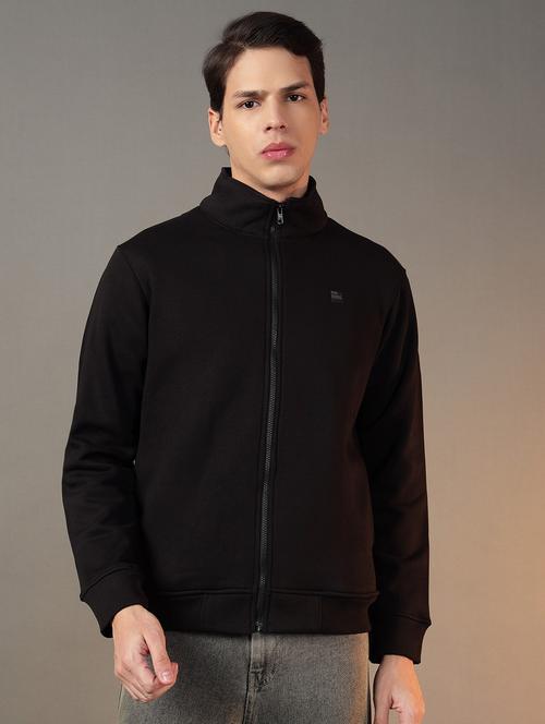 men stand collar long sleeves plain sweatshirt - 21764963 - Very Small Image - 1