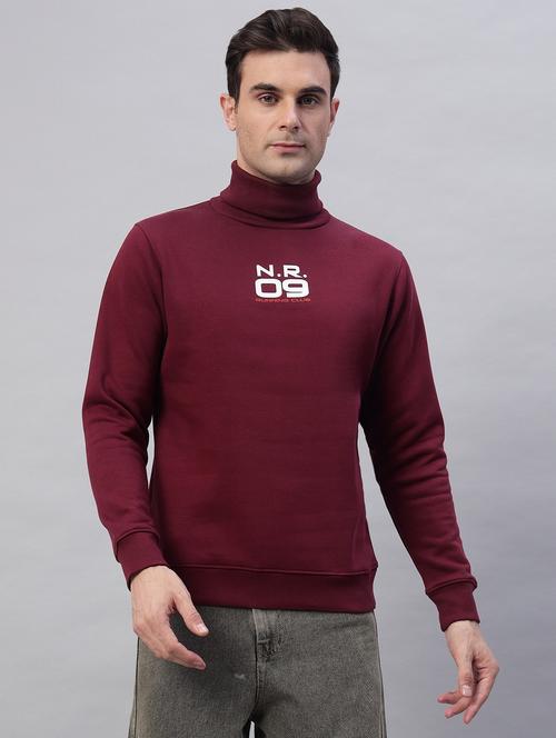 men printed long sleeves high neck sweatshirt - 21764983 - Very Small Image - 1