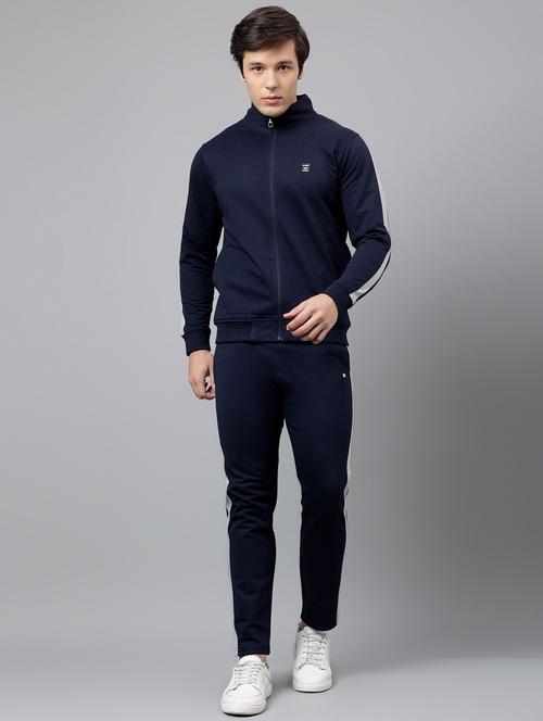 men tapered stand collar full length track suit - 21765014 - Very Small Image - 1