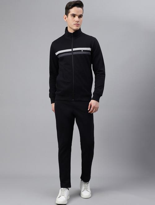 men tapered stand collar full length track suit - 21765041 - Very Small Image - 1
