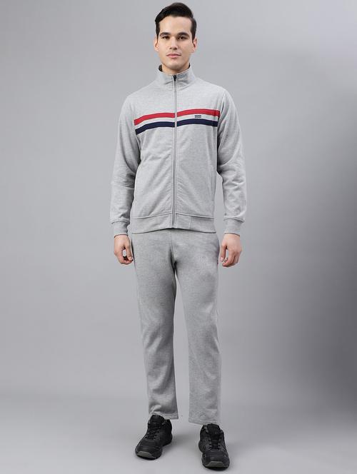 men tapered stand collar full length track suit - 21765044 - Very Small Image - 1