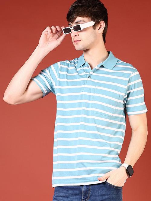 men striped short sleeve regular fit polo t-shirt - 21765538 - Very Small Image - 1