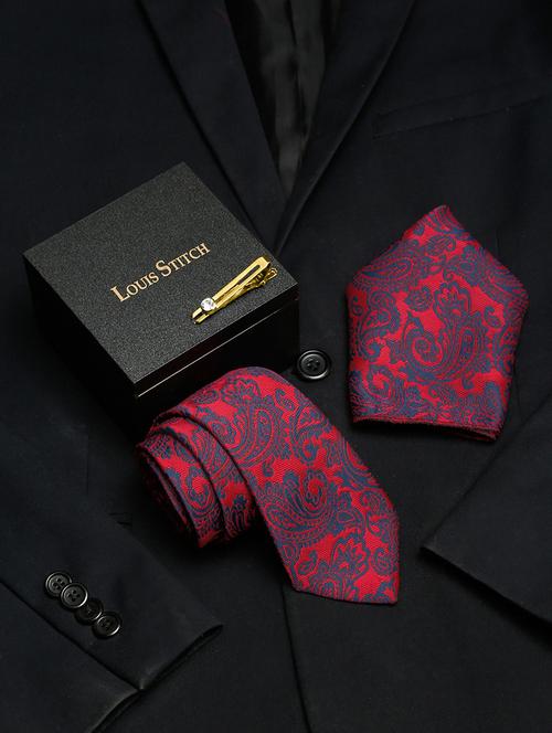 men silk cufflink & tie pin set - 21768311 - Very Small Image - 1