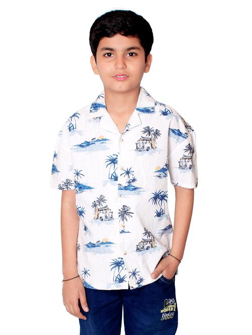 boys printed collared short sleeves shirt - 21785032 - Very Small Image - 1