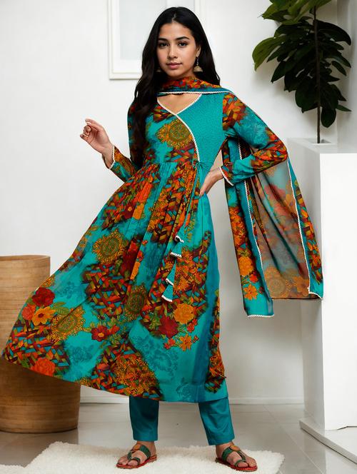 women floral printed kurta pant with dupatta - 21790166 - Very Small Image - 1