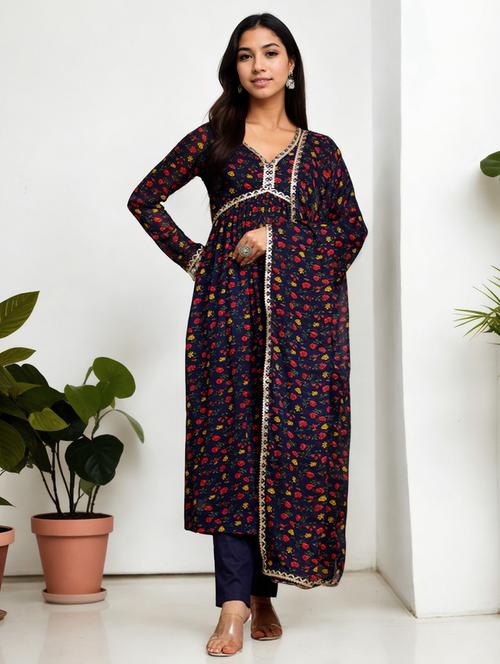 women floral printed kurta pant with dupatta - 21790167 - Very Small Image - 1