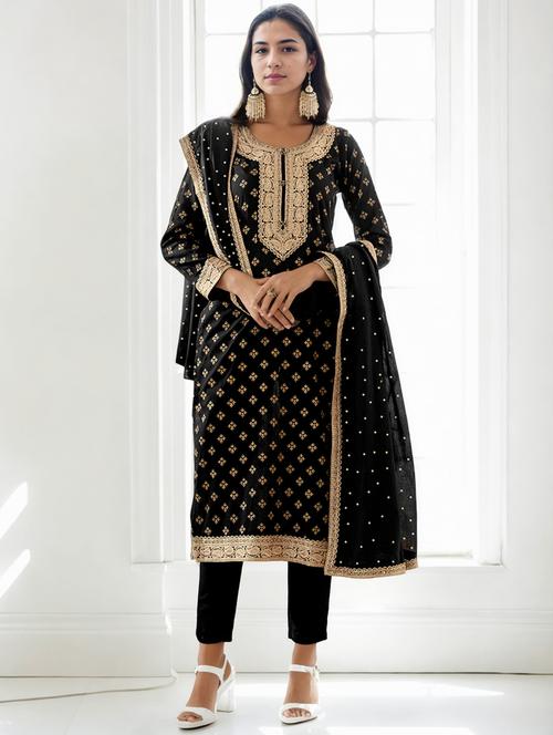 women embroidered kurta and pant with dupatta - 21790176 - Very Small Image - 1
