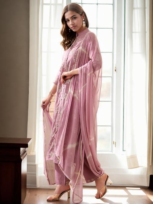 women embroidered kurta and pant with dupatta - 21790177 - Very Small Image - 1