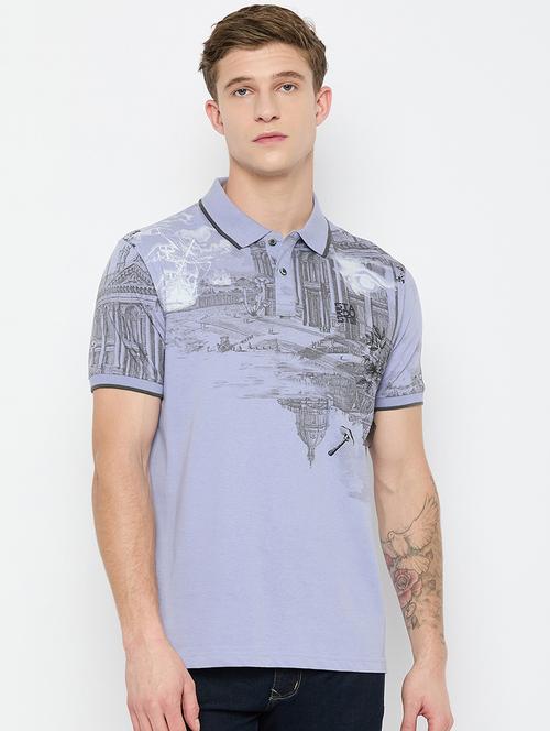 men printed short sleeves polo t-shirt - 21790985 - Very Small Image - 1
