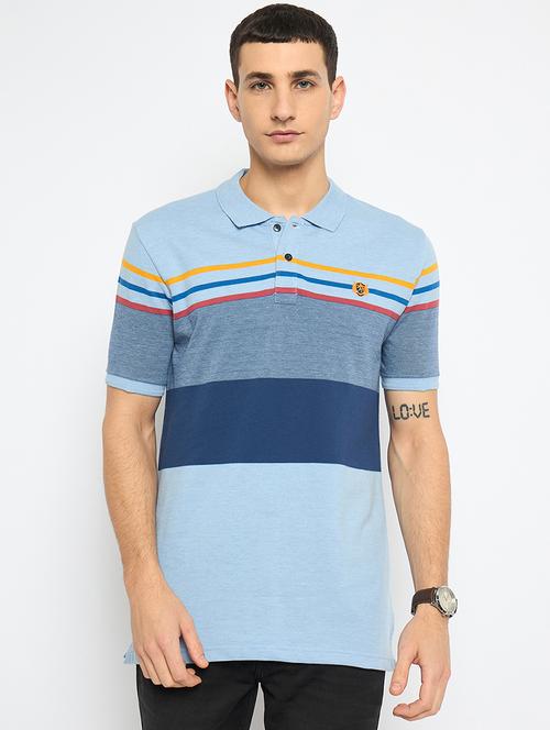 men color blocked short sleeves polo t-shirt - 21791009 - Very Small Image - 1
