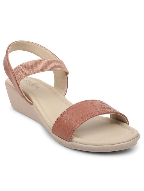 women peach ankle strap wedge - 21794048 - Very Small Image - 1
