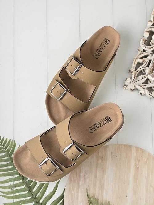 women beige slip on sandal - 21794262 - Very Small Image - 1