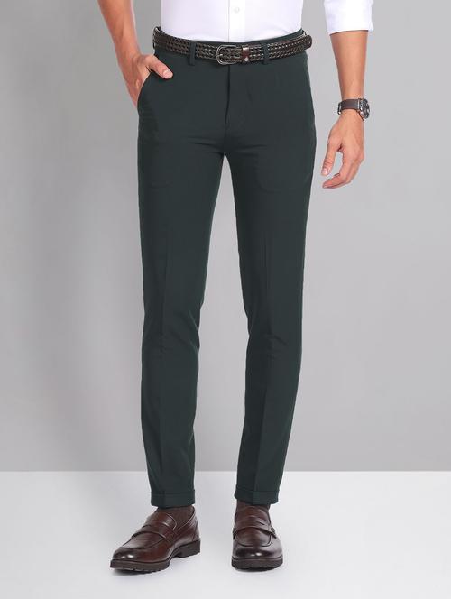 men solid mid rise flat front formal trouser - 21794480 - Very Small Image - 1