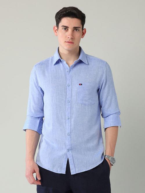 men solid long sleeve slim fit casual shirt - 21794543 - Very Small Image - 1