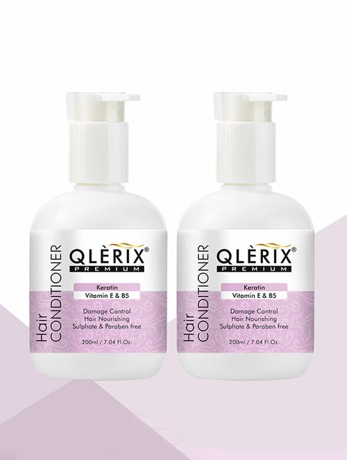 qlerix premium keratin with argan oil vitamin e & b5 hair care conditioner for men and women | sulfate & parabens free | 200ml - 21794564 - Very Small Image - 1