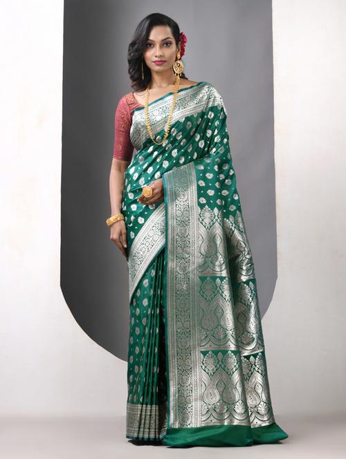women self design banarasi saree with blouse - 21839648 - Very Small Image - 1