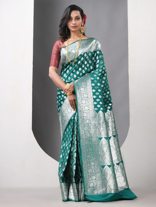 women self design banarasi saree with blouse - 21839665 - Very Small Image - 1