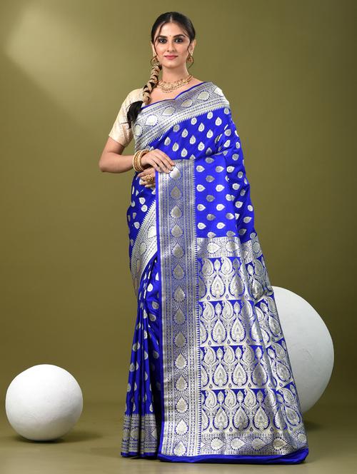 women self design banarasi saree with blouse - 21839765 - Very Small Image - 1
