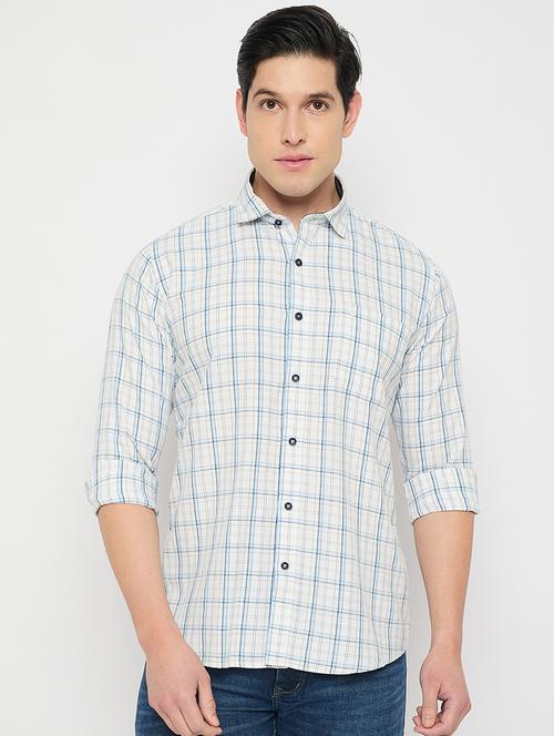 men checkered collared long sleeves casual shirt - 21840137 - Very Small Image - 1