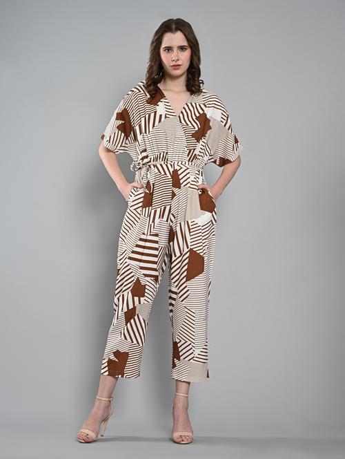 women geometric print full length jumpsuit - 21840468 - Very Small Image - 1