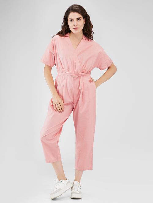 women solid batwing sleeves jumpsuit - 21840478 - Very Small Image - 1