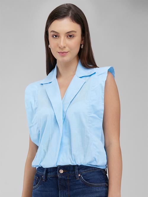 women solid sleeveless regular top - 21840798 - Very Small Image - 1