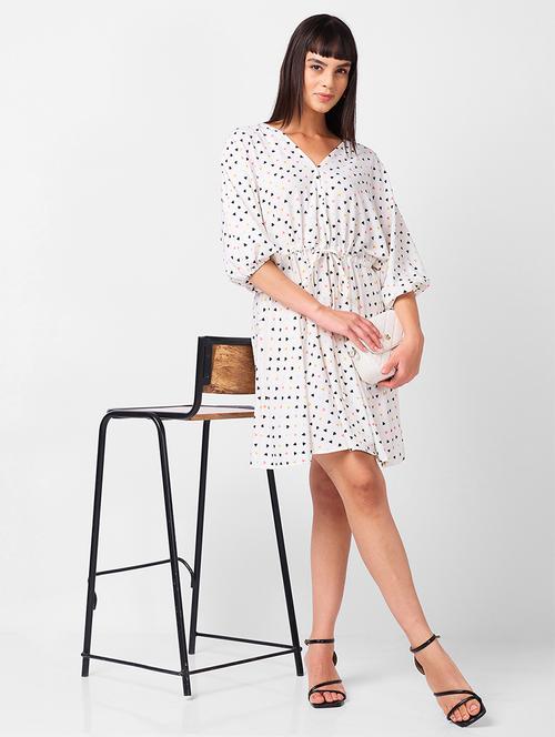 women geometric printed fit & flare dress - 21840895 - Very Small Image - 1