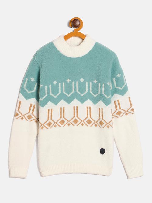kids color blocked long sleeves sweater - 21840980 - Very Small Image - 1
