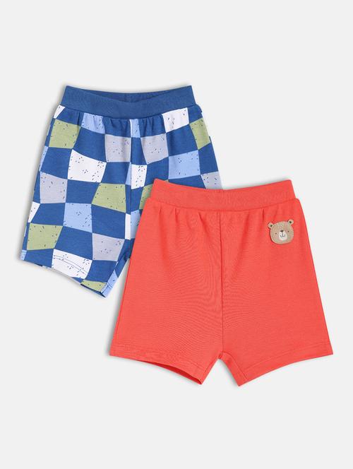 kids pack of 2 printed mid rise shorts - 21841100 - Very Small Image - 1