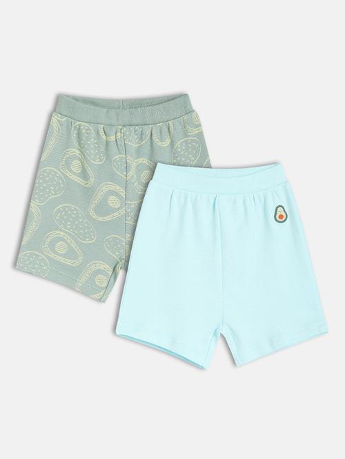 kids pack of 2 printed mid rise shorts - 21841101 - Very Small Image - 1