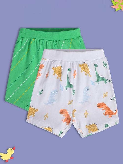 kids pack of 2 printed mid rise shorts - 21841113 - Very Small Image - 1