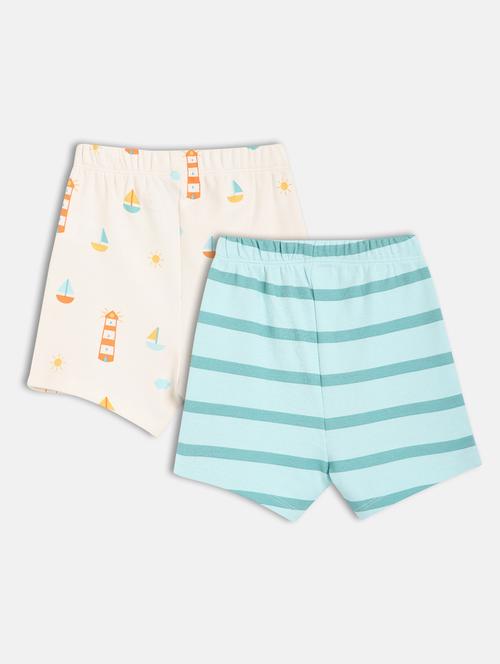 kids pack of 2 printed mid rise shorts - 21841120 - Very Small Image - 1