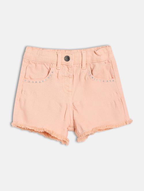 kids solid mid rise shorts - 21841125 - Very Small Image - 1