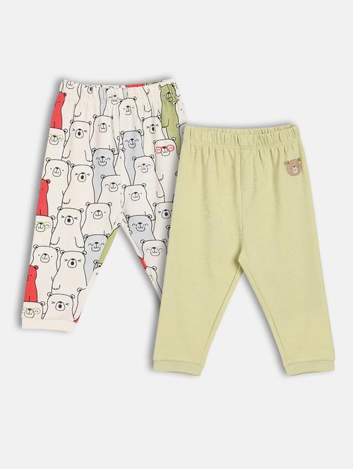 kids pack of 2 printed mid rise leggings - 21841203 - Very Small Image - 1
