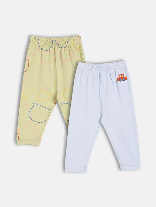 kids pack of 2 printed mid rise leggings - 21841204 - Very Small Image - 1