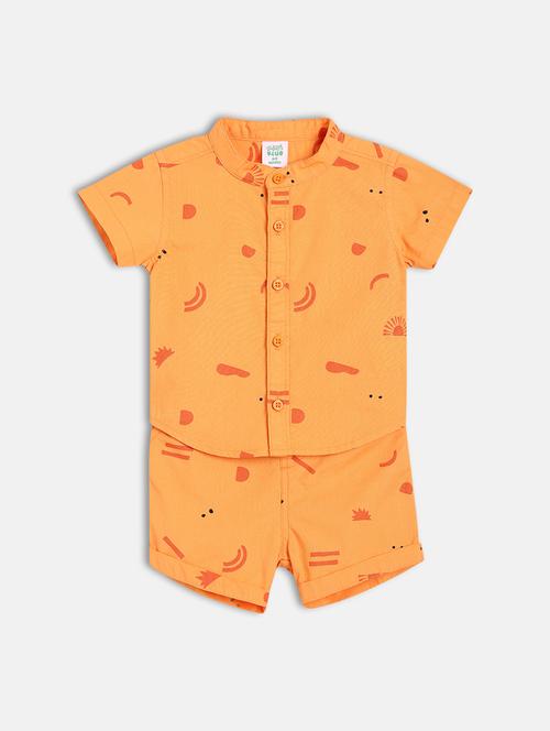 boys printed shirt & shorts casual wear set - 21841223 - Very Small Image - 1