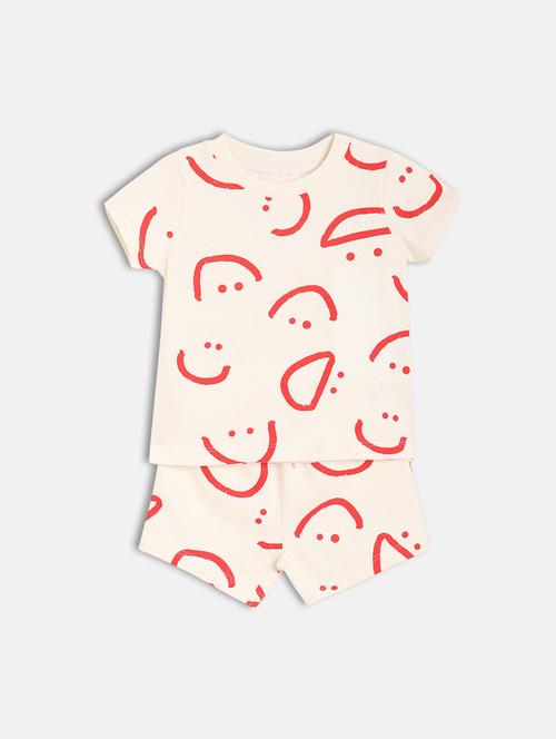 boys printed t-shirt & shorts casual wear set - 21841235 - Very Small Image - 1