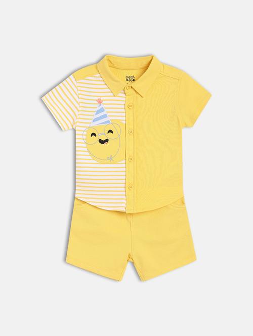 boys printed t-shirt & shorts casual wear set - 21841237 - Very Small Image - 1