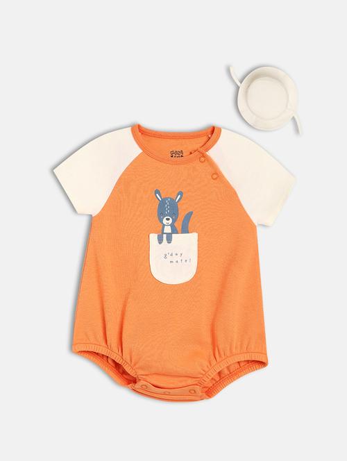 kids printed round neck onesies - 21841240 - Very Small Image - 1