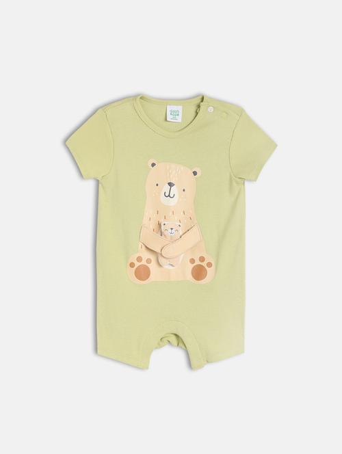 kids neo mint printed round neck romper - 21841243 - Very Small Image - 1