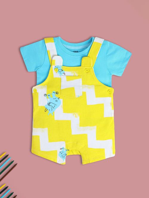 boys printed t-shirt & dungarees sets - 21841253 - Very Small Image - 1