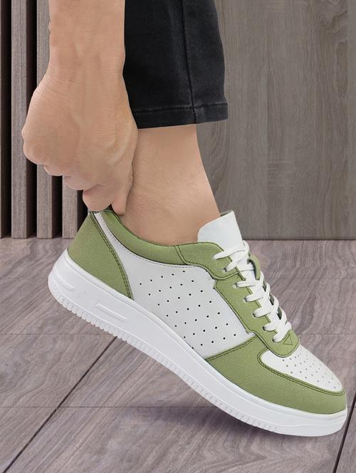 men green color block lace up sneaker - 21841435 - Very Small Image - 1