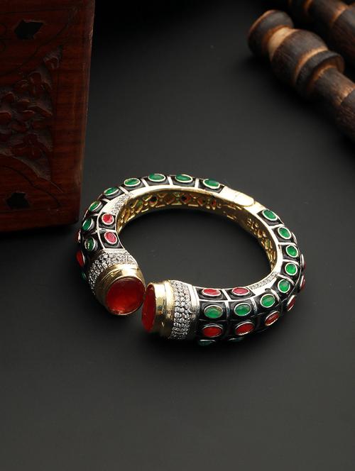 enamelled multicoloured ad studded statement cuff - 21841450 - Very Small Image - 1